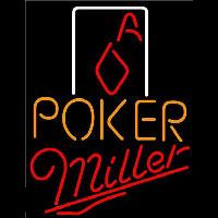 Miller Poker Squver Ace Beer Sign Neonskylt