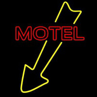 Motel With Down Arrow Neonskylt