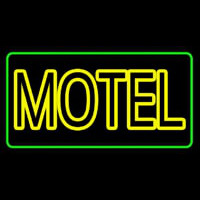 Motel With Green Border Neonskylt