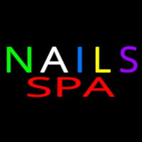 Multi Colored Nails Spa Neonskylt