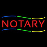 Multi Colored Notary Neonskylt