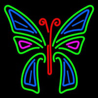 Multicolor Butterfly Neonskylt