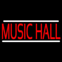 Music Hall White 1 Neonskylt