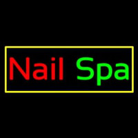 Nail Spa With Yellow Border Neonskylt