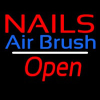 Nails Airbrush Open White Line Neonskylt