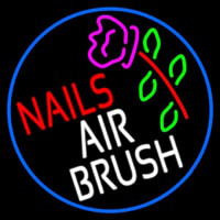 Nails Airbrush With Flower Neonskylt