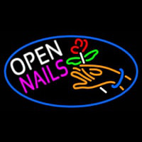 Nails Open Logo Neonskylt