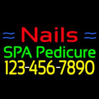 Nails Spa Pedicure With Phone Number Neonskylt