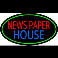 Newspaper House Neonskylt