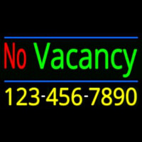 No Vacancy With Phone Number Neonskylt