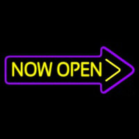 Now Open With Arrow Neonskylt