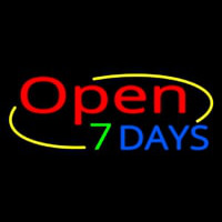 Open 7 Days Neonskylt