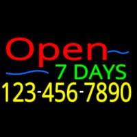 Open 7 Days Neonskylt