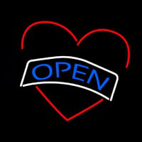 Open Heart Neonskylt