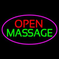 Open Massage Neonskylt