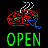 Open Pizza Neonskylt