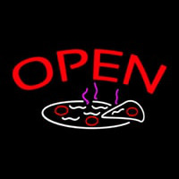 Open Pizza Neonskylt