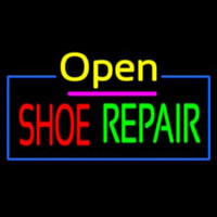 Open Shoe Repair Neonskylt