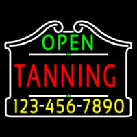 Open Tanning With Phone Number Neonskylt