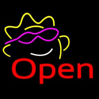 Open W Sun Logo Neonskylt