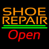 Orange Shoe Repair Open Neonskylt