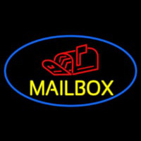 Oval Mailbo  With Logo Neonskylt