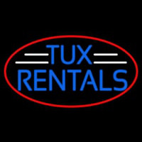 Oval Tu  Rental Neonskylt