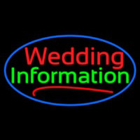 Oval Wedding Information Neonskylt