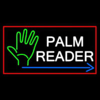 Palm Reader Arrow Red Border Neonskylt