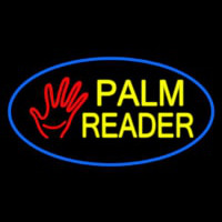 Palm Reader Logo Blue Oval Neonskylt