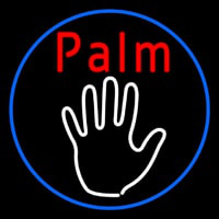 Palm Reader Logo With Blue Border Neonskylt