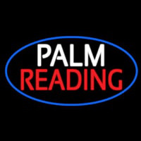 Palm Reading Blue Border Neonskylt