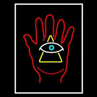 Palm With Eye Pyramid Neonskylt