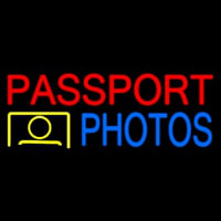 Passport Photos Block Logo Neonskylt