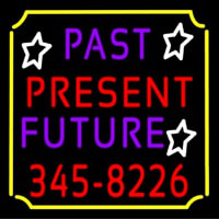 Past Present Future Border Neonskylt