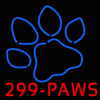 Paws With Logo Neonskylt