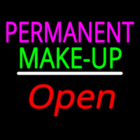 Permanent Make Up Open White Line Neonskylt