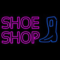 Pink Double Stroke Shoe Shop Neonskylt