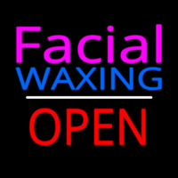 Pink Facial Wa ing Red Open Neonskylt