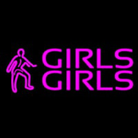 Pink Girls Girls Girls Neonskylt