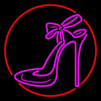 Pink High Heels With Ribbon Neonskylt