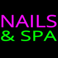 Pink Nails And Green Spa Neonskylt