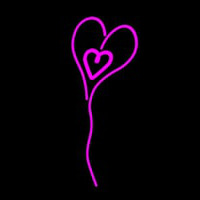 Pink Neon Heart Neonskylt