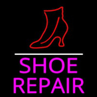 Pink Shoe Repair With Line Neonskylt