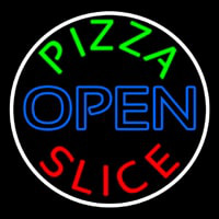 Pizza Slice Open Neonskylt