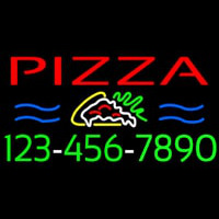 Pizza With Phone Number Neonskylt