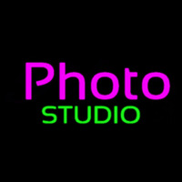 Purple Photo Green Studio Neonskylt