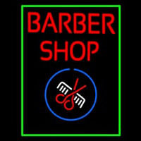 Red Barber Shop Neonskylt