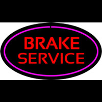 Red Brake Service Purple Oval Neonskylt