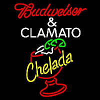 Red Budweiser Chelada Beer Sign Neonskylt